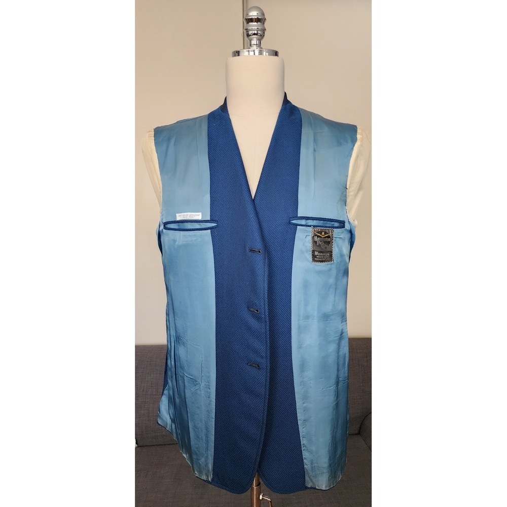 Vtg 70s Hammonton Park Wool Blazer Sport Coat Jacket mens Sz~ 43 Action Belted - Picture 9 of 16